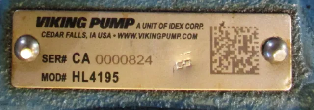 Viking Pump Idex Corp. Cast Iron Gear Pump HL4195 Refurbished / S2 2