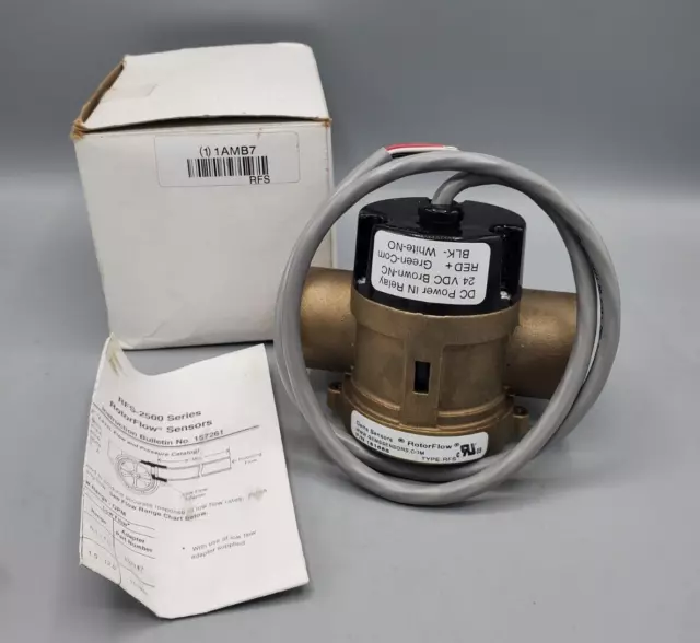 Gems Sensors 181688 RotorFlow Flow Monitor Sensor 24VDC NPT RFS 2500