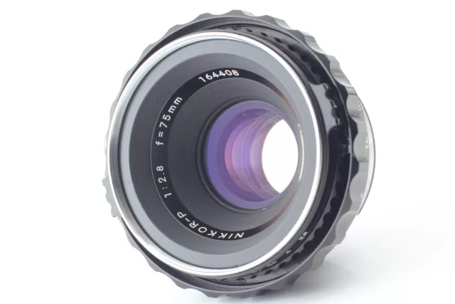 [Exc+5] Lente Nikkor P 75 mm f2,8 para cámara fotográfica Zenza Bronica S2 tardía de JAPÓN 3