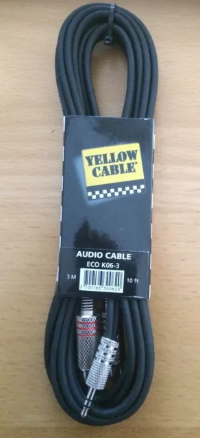 YELLOW CABLE K06-3 Double RCA M vers 1 mini jack stéréo 3 m K06M-3