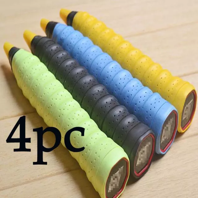 4x Stretchy Anti Slip Racket Bat Overgrip Roll Tennis Badminton Handle Grip Tape 3