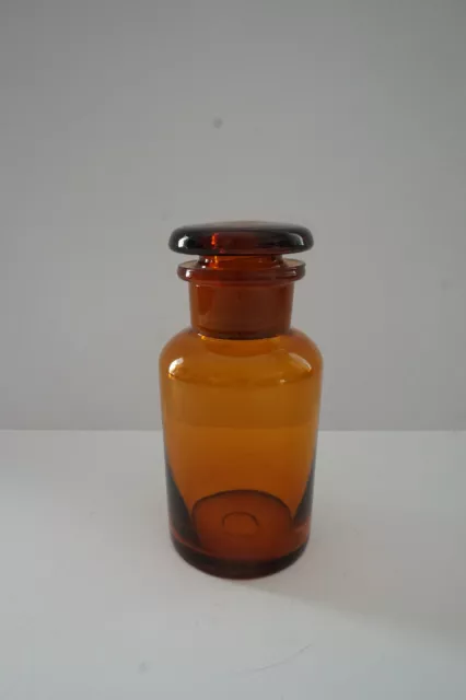 Altes Apothekerglas-Flasche-Glas-braun-11 cm-150 ml