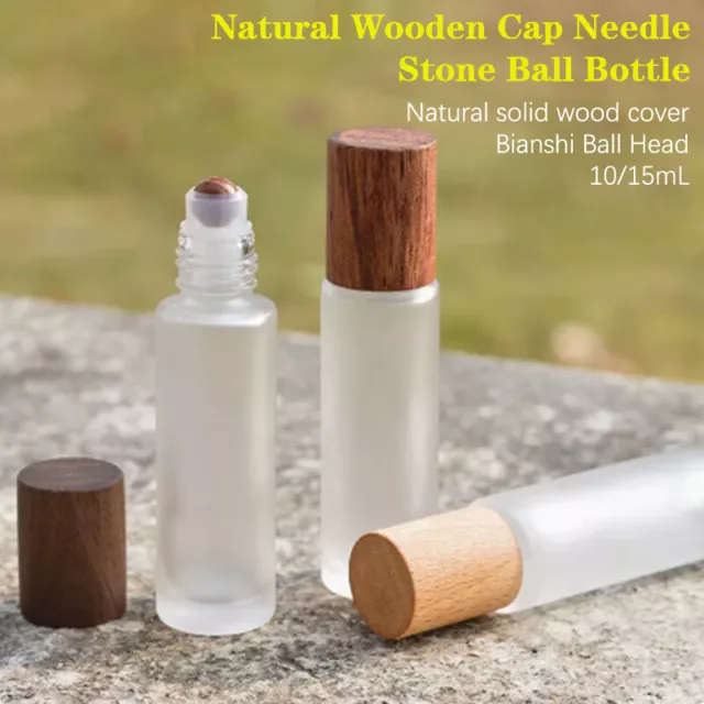 Bottiglie roll on 5 ml10 ml coperchi in legno sbrinati a prova di luce oli essenziali bottiglia BII