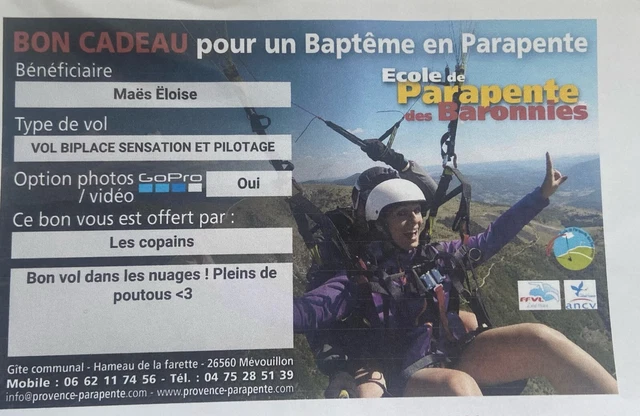 Baptême de parapente en Provence (école des baronnies)