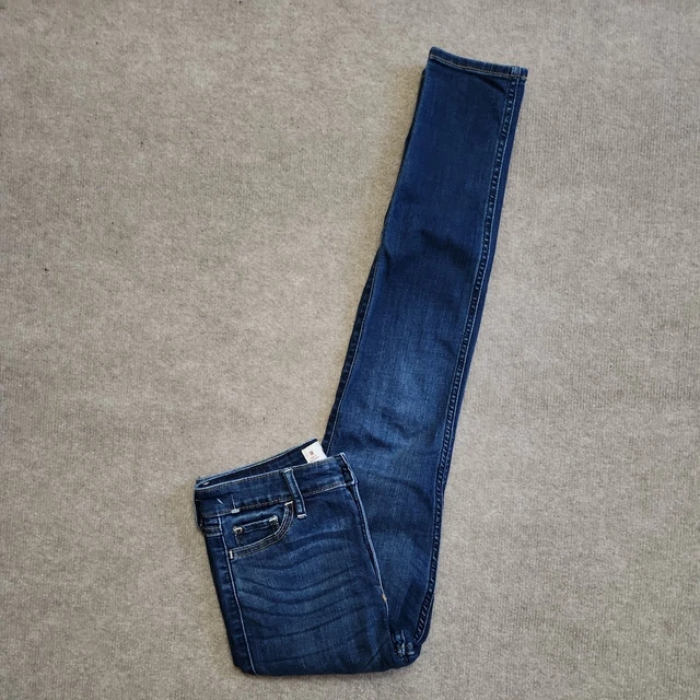 Hollister High Rise Super Skinny Jeans Juniors 1 w25 L30 Blue Medium Wash Stretc