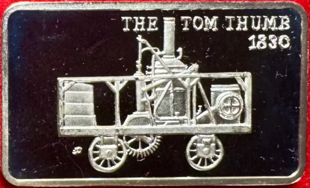 The Great Locomotives Series One - The Tom Thumb - .999 Silver - Proof