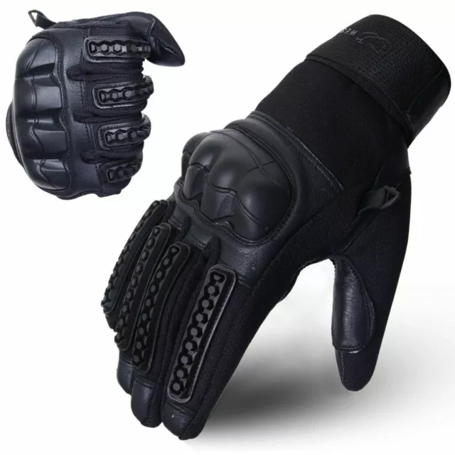 Thermal Motorbike Motorcycle Gloves Knuckle And Finger Protection Winter Summer