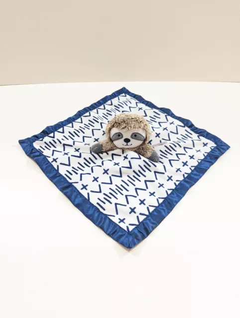 Cloud Island Sloth Lovey Security Baby Blanket Navy Blue Brown Plush 14” Target