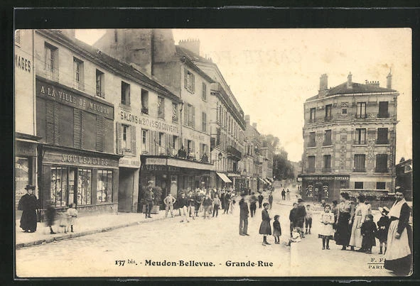 CPA Meudon-Bellevue, Grande-Rue, street view