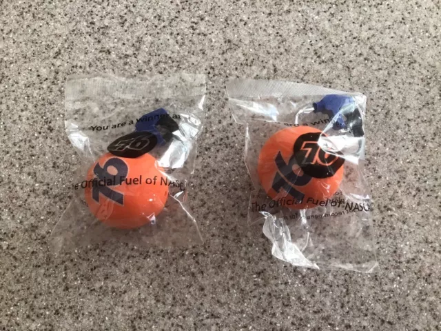 Lot of 2 Vintage Union 76 Antenna Ball, Orange with Blue Fuel Nozzle 3