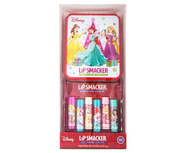 Lip Smacker Disney Princess Best Flavor Forever Lip Balm with Tin can 6-pc Pack