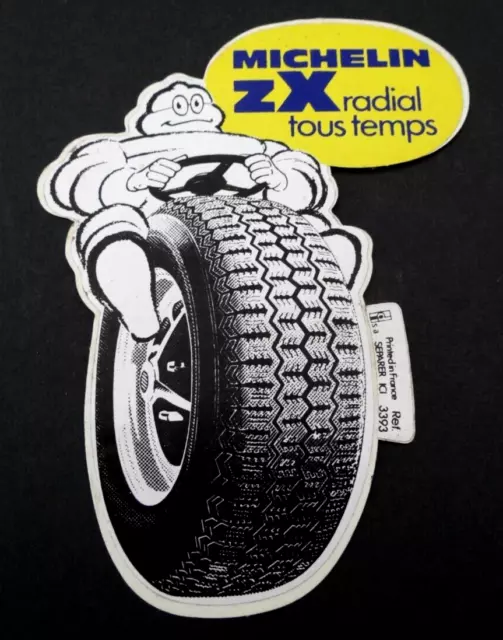 Promotional Stickers Michelin Zx Tyres Car Bib Bibendum France Classic Car