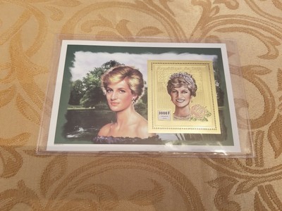 Togo MNH Stamp Sheet Princess Diana England's Rose Gold Commemorative & COA