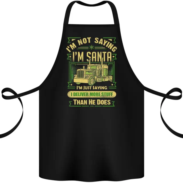 Not Santa Delivery Driver Christmas Funny Cotton Apron 100% Organic