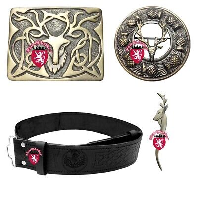 Spilla per Cardo Uomo Scozzese Abito Completo Kilt Sporran Cardo Heritage Fibbia 