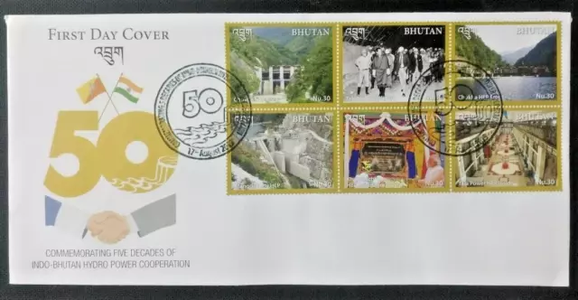 154. Bhutan 2019 Ensemble / 6 Timbres Indo-Bhutan Hydro D Coopération, Narendra