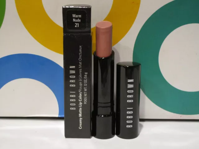 Bobbi Brown ~ Creamy Matte Lip Color ~ # 21 Warm Nude ~ .12 Oz Boxed