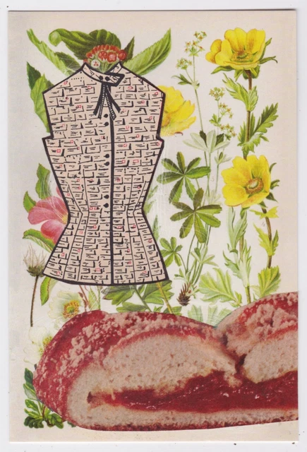 Mail Art David Greenberger "Boomtown" original collaged postcard 2023