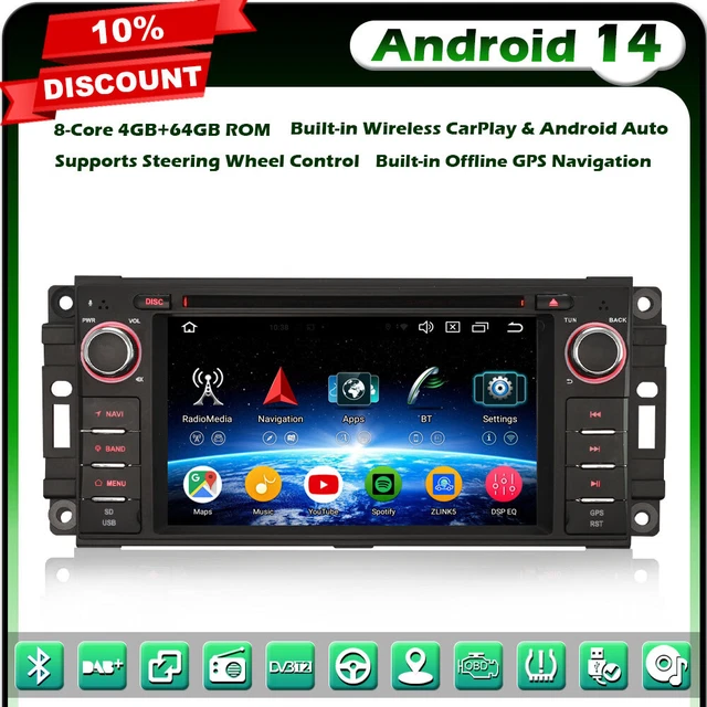 Autoradio Android 14 Erisin Pour Seat Ibiza 2009-2013 - 7 Pouces Écran Tactile, CarPlay/Android Auto, GPS, 4G, 4Go RAM