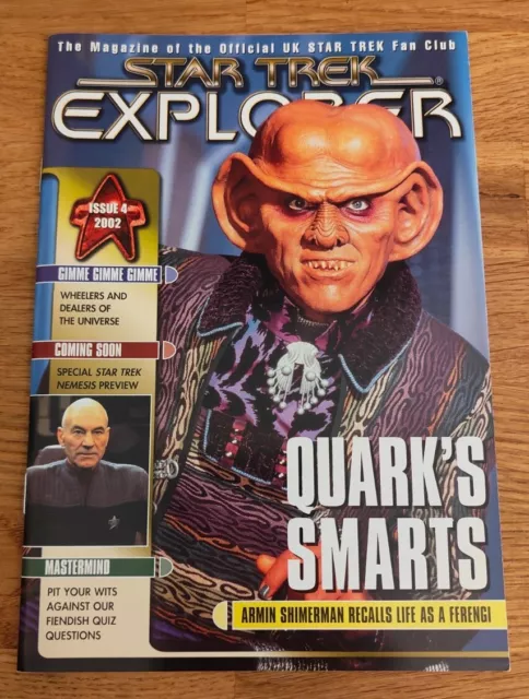 MAGAZINE - Star Trek Explorer Fan Club Issue #4 2002 DS9 Quark Cover
