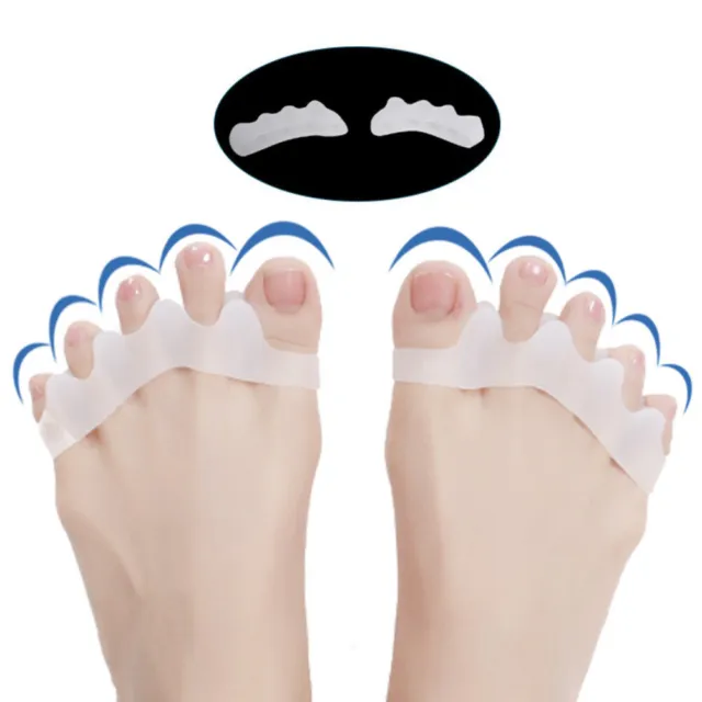 2pairs Women Men Elastic Reusable Washable Toe Separator For Overlapping Toes