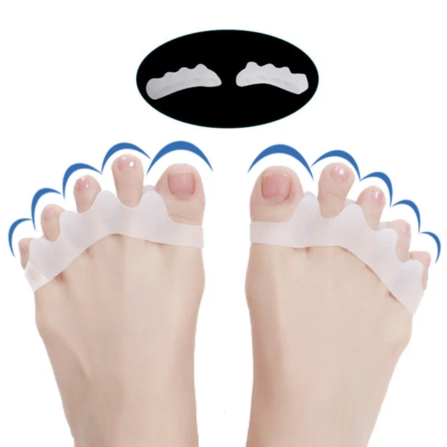 2pairs Women Men Elastic Reusable Washable Toe Separator For Overlapping Toes