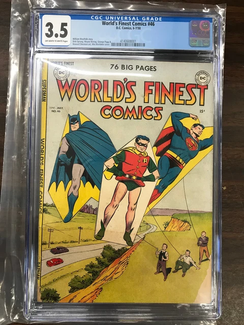 World's Finest Comics #46 Golden Age Batman Superman DC Comic 1950 CGC 3.5