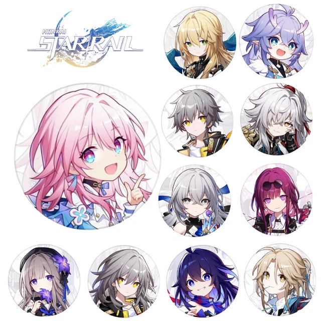 TaiCy Badges Honkai Star Rail, épingles de jeu de 44 mm, pour vêtements, sac à dos, cadeau de collection pour les fans de jeux, Plastique, Sans pierre