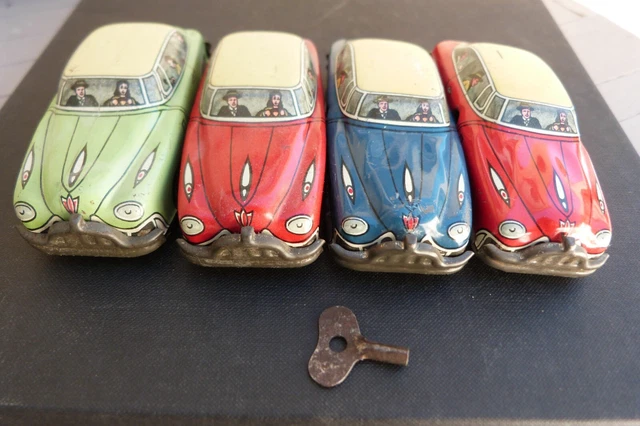 Ancienne Voiture En Tôle JEP Type Bugatti - Jouet Mécanique Vintage état Usage