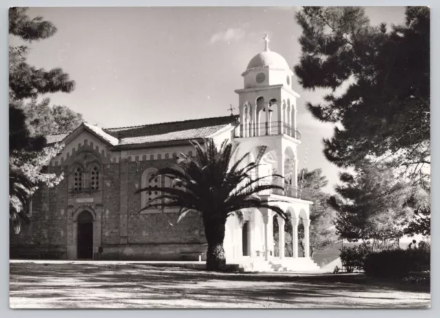 Koroni Greece, Messinias, St Eleistria Church, Vintage RPPC Real Photo Postcard