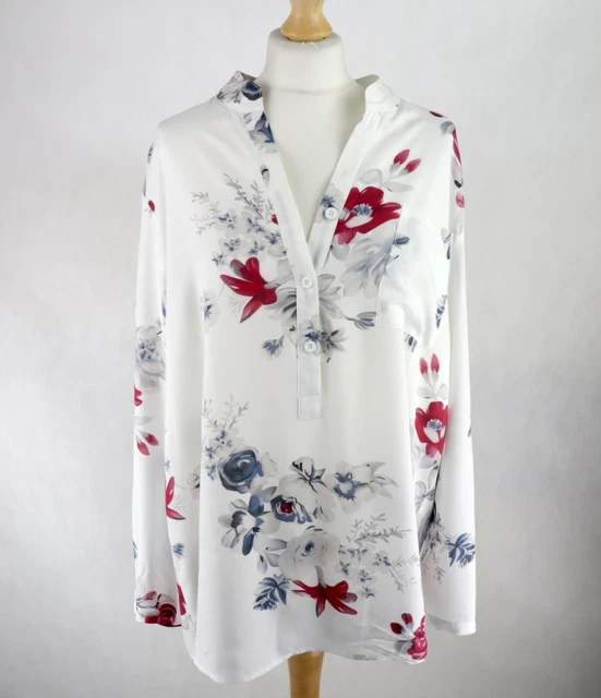 CHEMISIER FEMME manches longues FLORYDAY Floral Taille XL UK 16