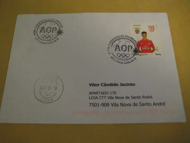 2020 Portugal Envelope with Commemorative Postmark on Sport in this pandemic