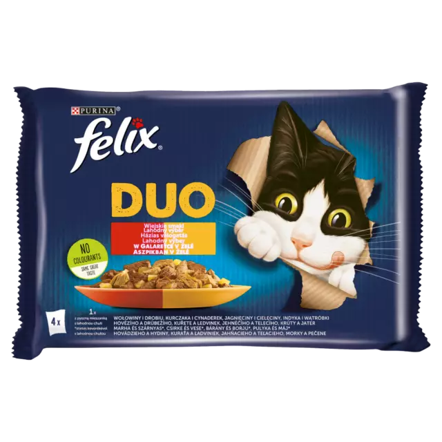 Felix Duo Katzenfutter Country Flavours in Gelee 340 G (4 X 85 G)