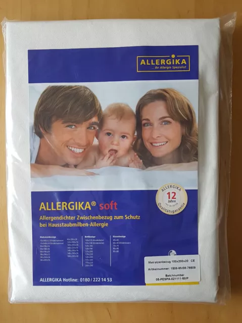 ALLERGIKA SENSITIVE Matratzenbezug Encasing 100x200x20 cm *** NEU ***