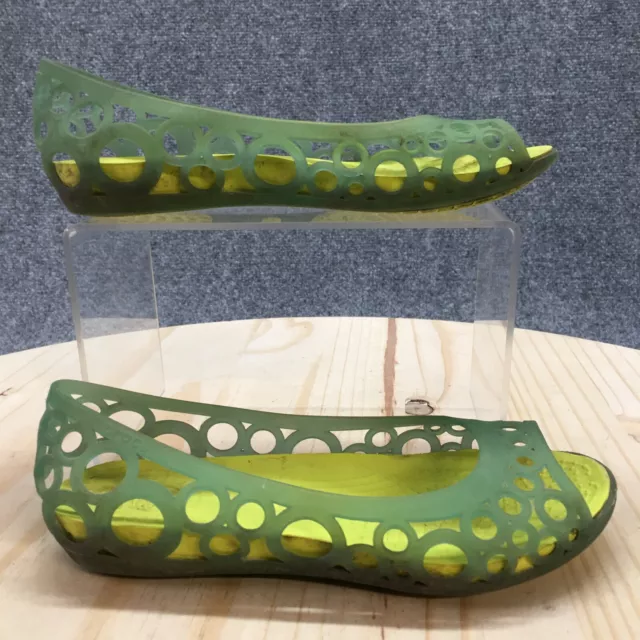 Crocs peep toe best sale flats