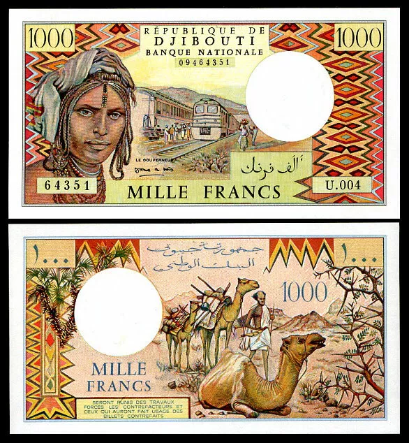 Djibouti 1000 Francs ND 1991 P 37 e UNC