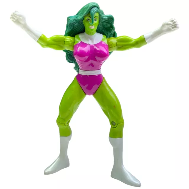 1996 Toy Biz Marvel The Incredible Hulk 6" She-Hulk Action Figure Used