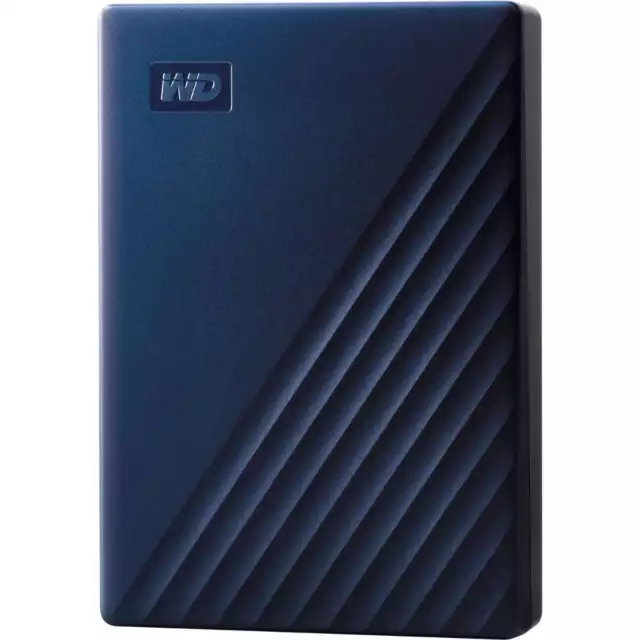 WD My Passport for Mac 4TB USB-C 3.0 Portable Hard Drive - Blue