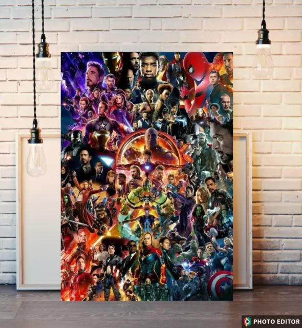 Marvel Comics collection of characters Canvas print poster artwork