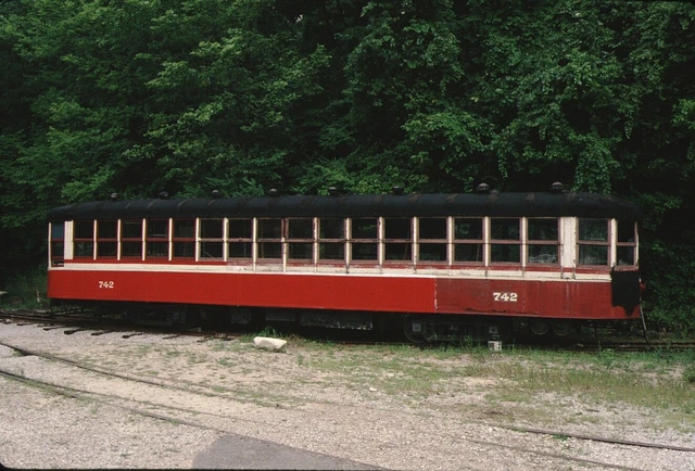 Trolley Streetcar Kodachrome original Kodak Slide