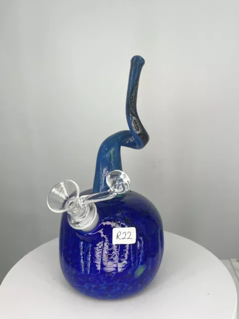 The Funky Blueberry Is an 8 Inch tall Glass bong Signed & dated