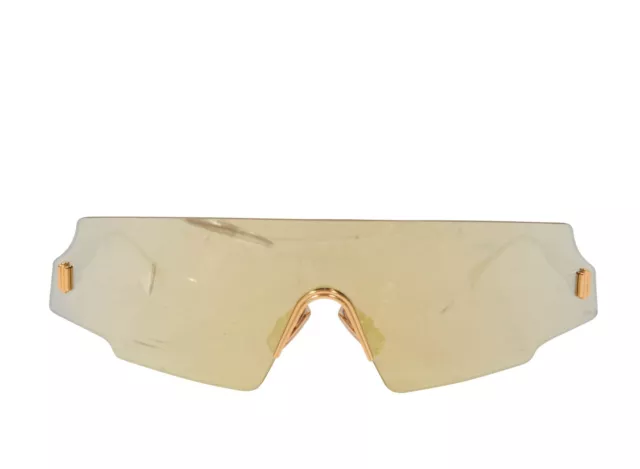 RARE Genuine FENDI EYELINE Gold Mirror Aviator Shield Sunglasses FF 0193/S  001K1
