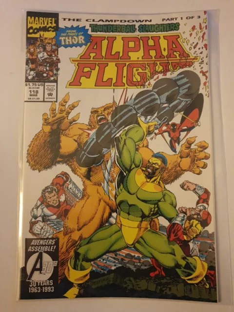 Alpha Flight #118 Marvel Comics Mar 1993 NM +Bagged, Thunderball Stars