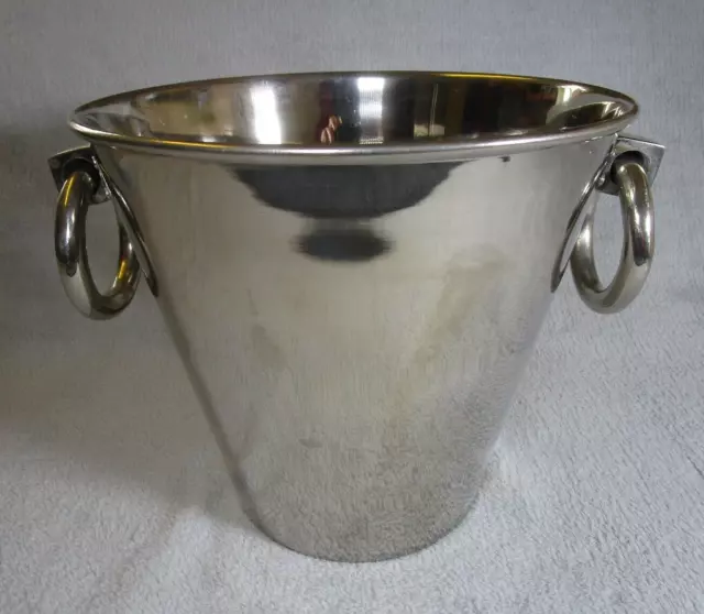 Superb Quality Vintage Silver Plate Or Stainless Steel Champagne Wine Ice Cooler