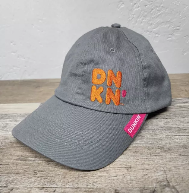 New Without Tags Dunkin Donuts Embroidered Strapback Hat Cap Grey