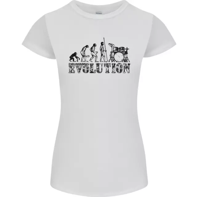 Evolution Of Batteria Donna Minuta Taglio T-Shirt