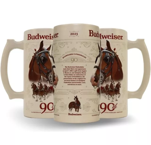 Budweiser Limited-Edition 2024 Holiday Stein Ceramic Stein