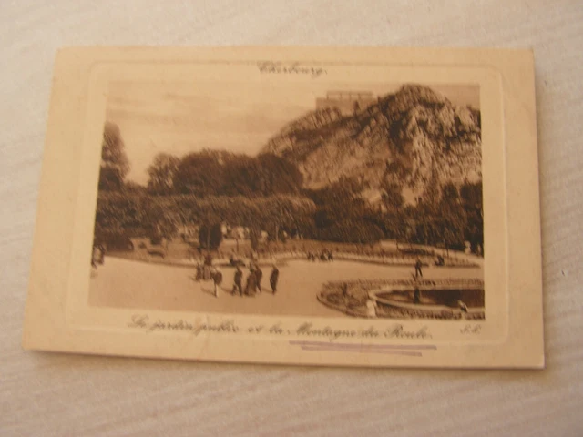 carte  postale  cherbourg  jardin  et montagne du roule       ( ref46 c )