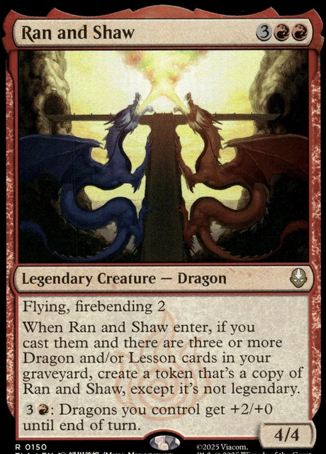 Mtg ran and shaw 150 avatar the last airbender r foil 2 28