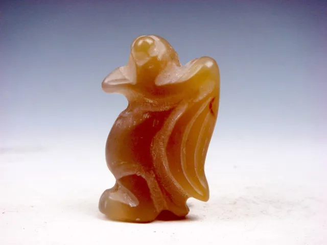 Old Nephrite Jade Stone Carved HongShan Culture Ancient Eagle #07042120A